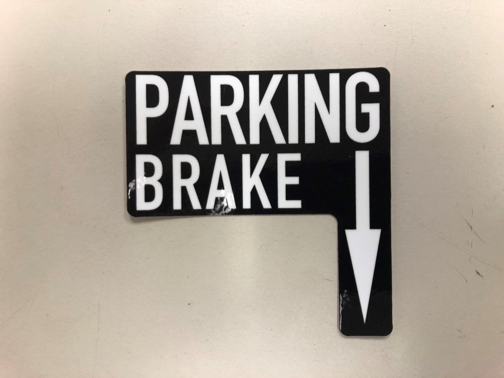 PARKING BRAKE DECAL